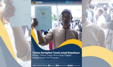 Terima Sertipikat Tanah untuk Rumahnya, Warga Tebing Tinggi Okura Bisa Tinggal dengan Aman dan Nyaman