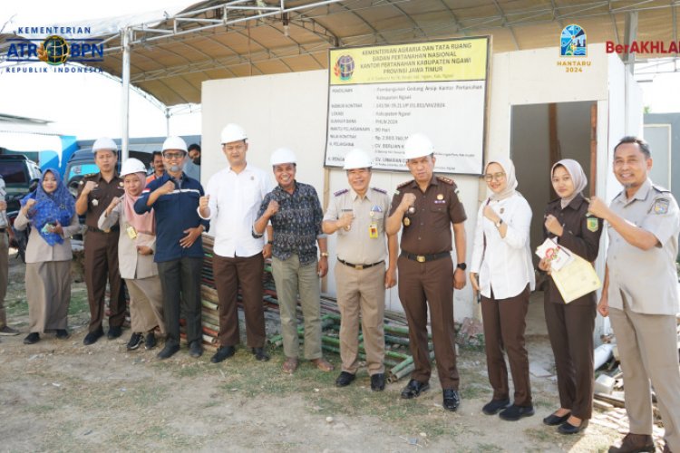 Kejari Monev Pembangunan Gedung Arsip BPN Ngawi