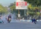 Viral! Balap Motor Liar di Ngawi Jatuh Terpental 10 Meter Namun Selamat dari Maut
